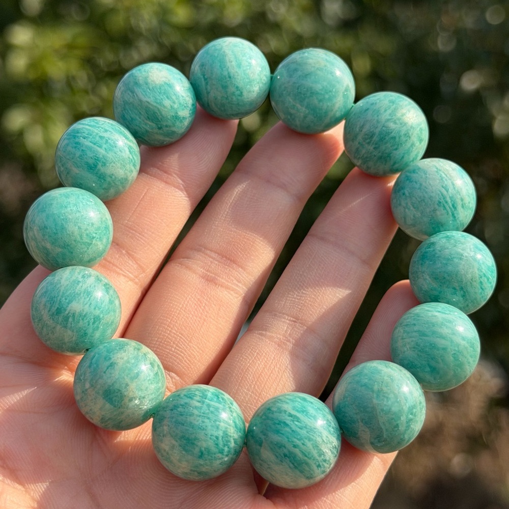 16mm stretchable chunky‎ Amazonite bracelet 1140